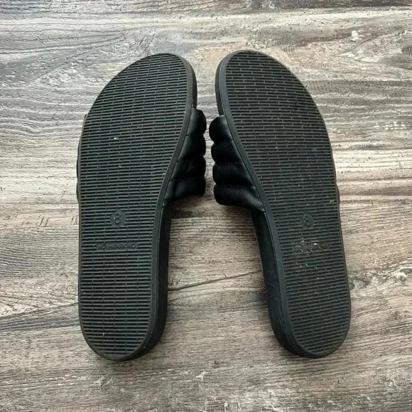 💕3/$25💕 Shade &  Shore Black Sandal Slides - Picture 3 of 3